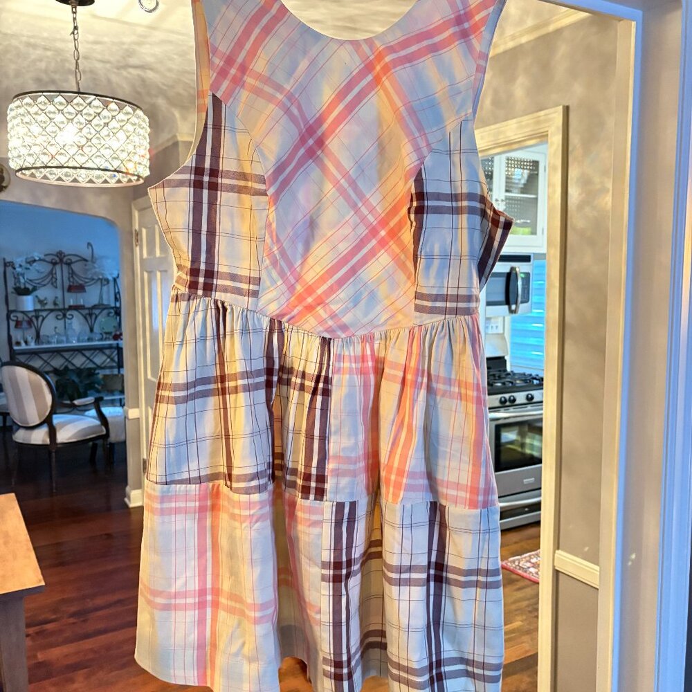 NWT Anthropologie LyreBird Sleeveless Plaid Nap Mini Dress. Size L - Picture 5 of 13